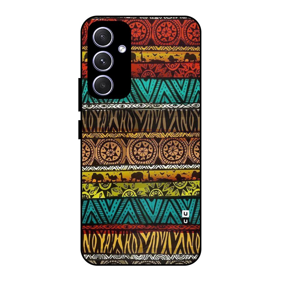 African Design Pattern Metal Back Case for Galaxy A54
