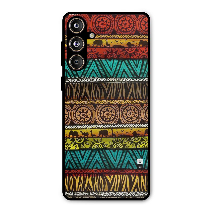African Design Pattern Metal Back Case for Galaxy F55
