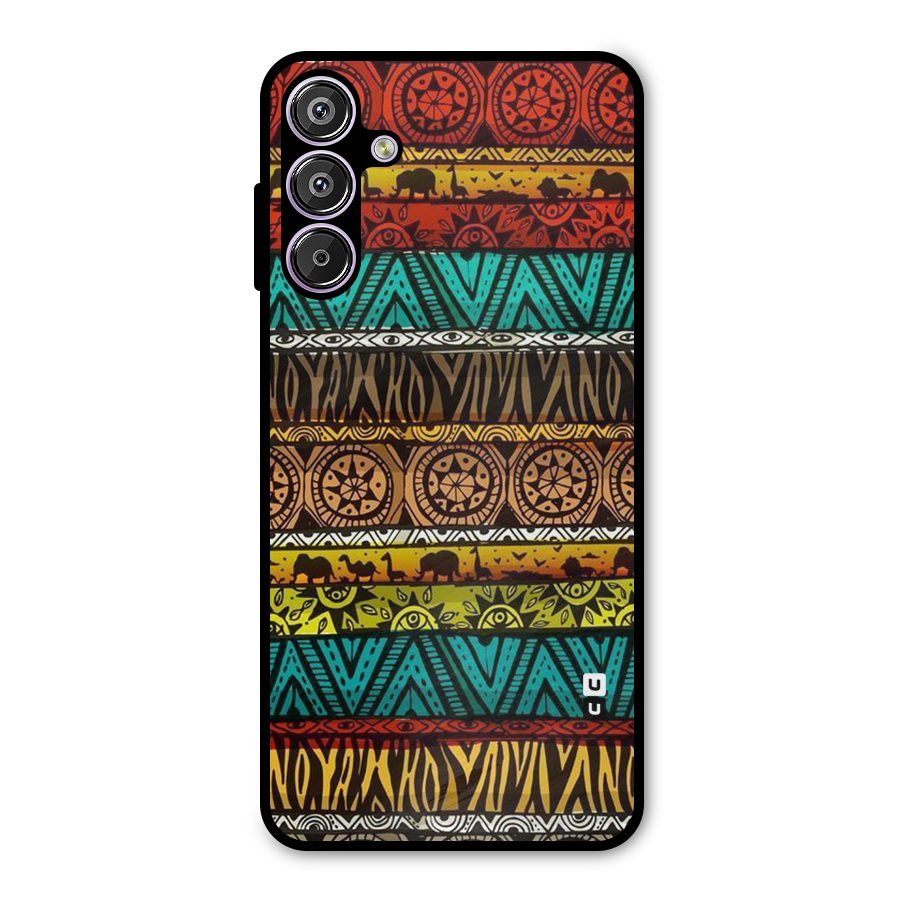 African Design Pattern Metal Back Case for Galaxy M15