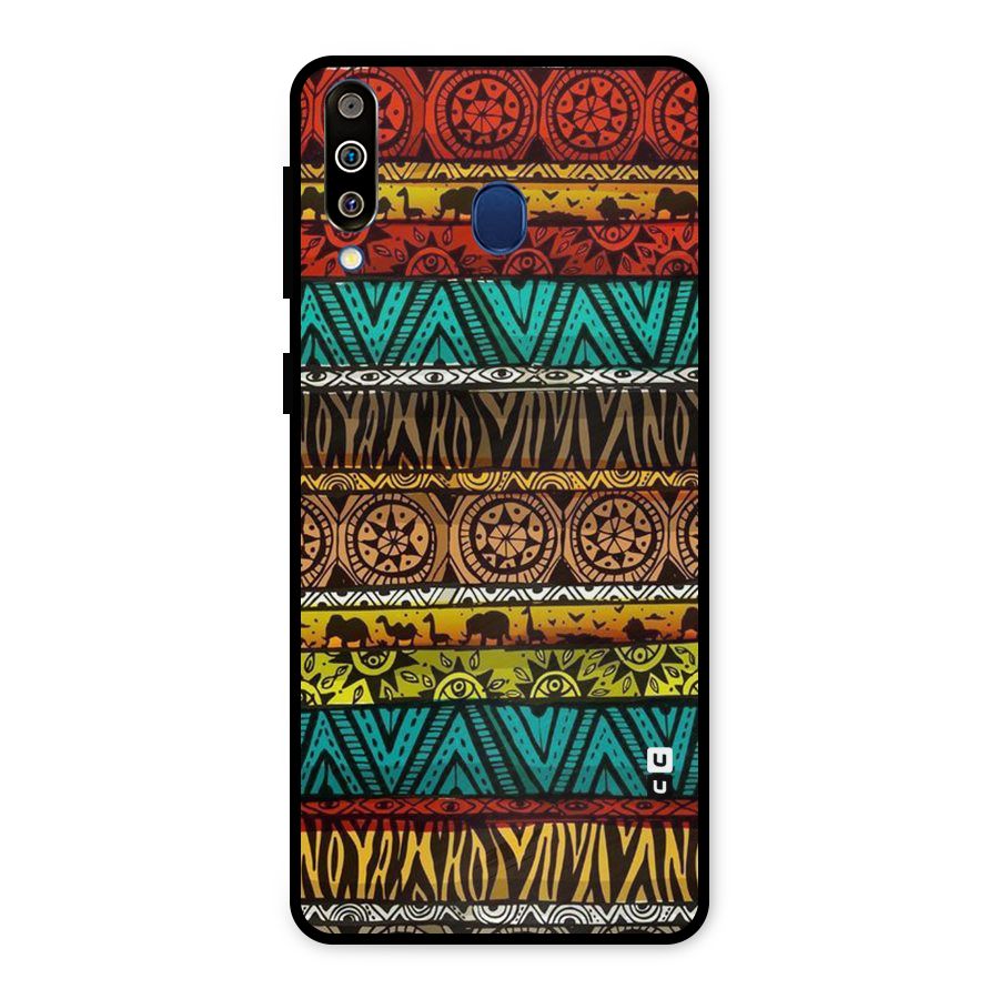 African Design Pattern Metal Back Case for Galaxy M30