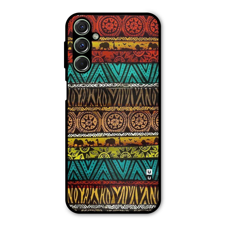 African Design Pattern Metal Back Case for Galaxy M34
