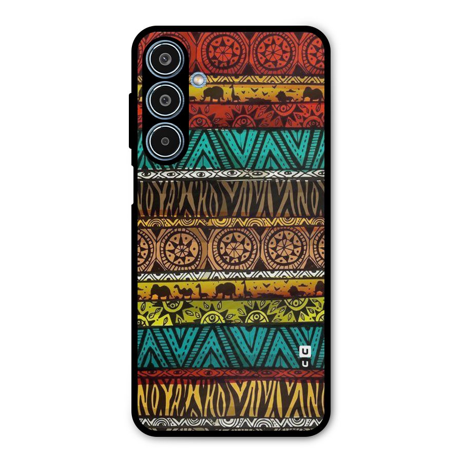 African Design Pattern Metal Back Case for Galaxy M35