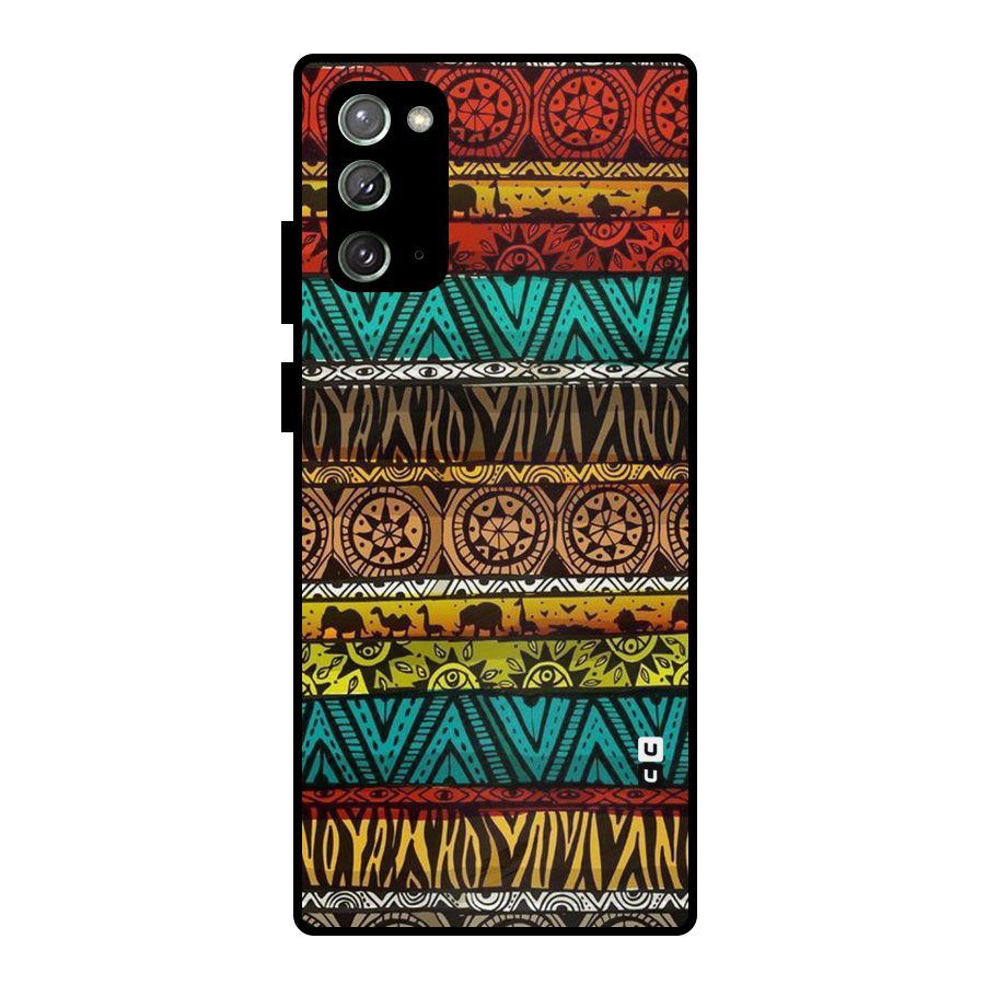 African Design Pattern Metal Back Case for Galaxy Note 20