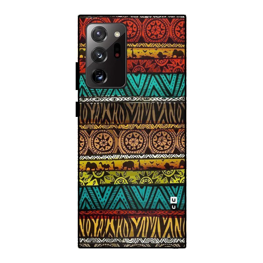 African Design Pattern Metal Back Case for Galaxy Note 20 Ultra