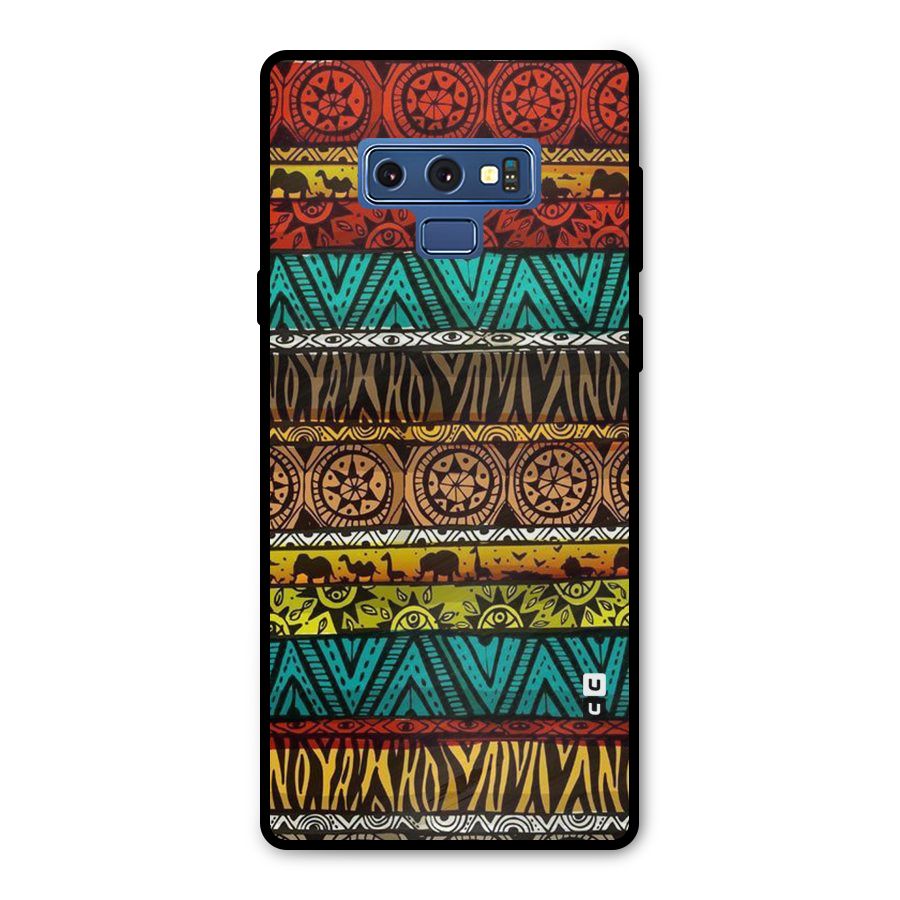 African Design Pattern Metal Back Case for Galaxy Note 9