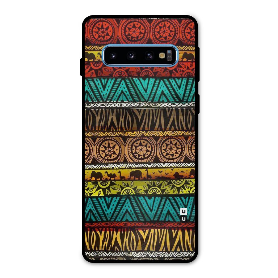 African Design Pattern Metal Back Case for Galaxy S10