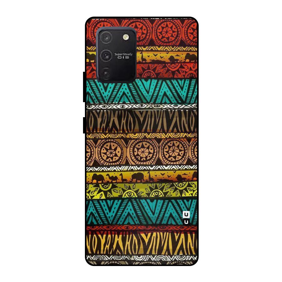African Design Pattern Metal Back Case for Galaxy S10 Lite