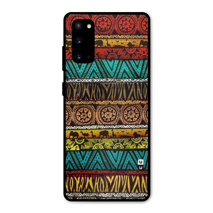 African Design Pattern Metal Back Case for Galaxy S20