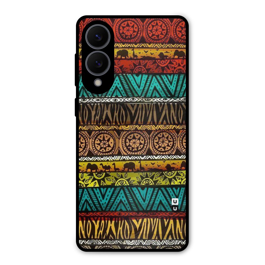 African Design Pattern Metal Back Case for Galaxy S25 Edge