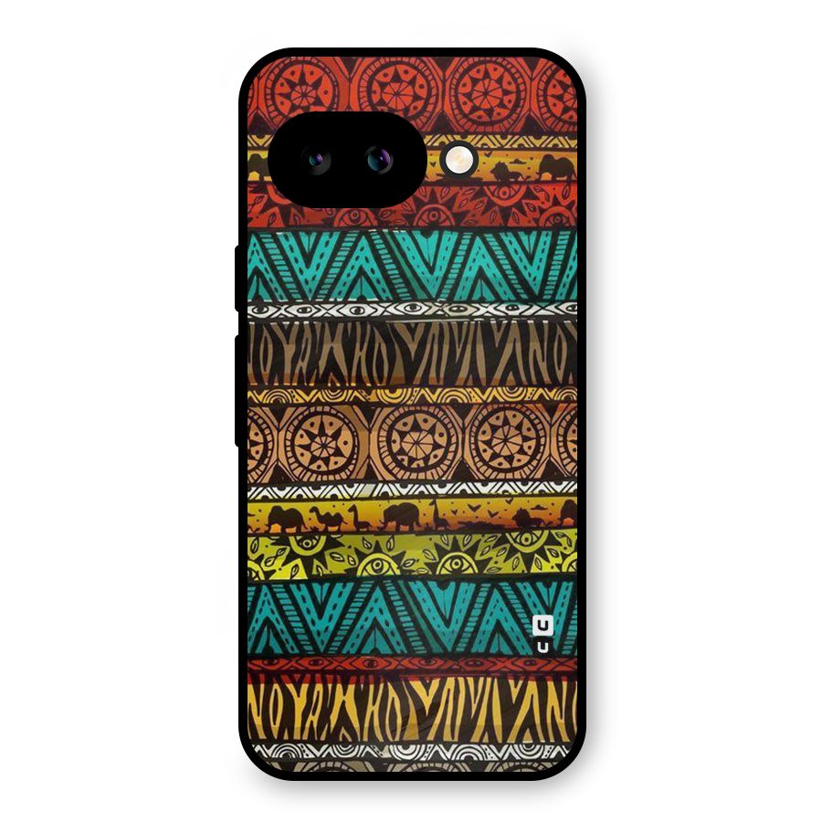 African Design Pattern Metal Back Case for Google Pixel 9a
