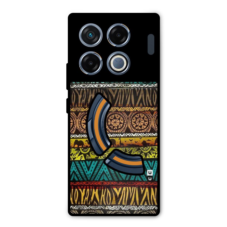 African Design Pattern Metal Back Case for Infinix GT 20 Pro