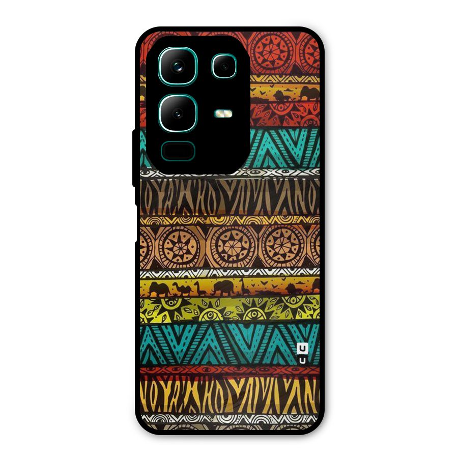 African Design Pattern Metal Back Case for Infinix Note 50x