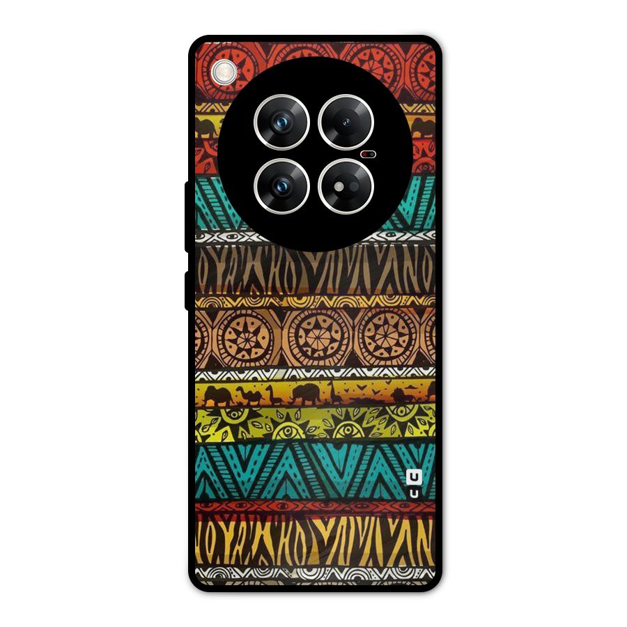 African Design Pattern Metal Back Case for Infinix Zero 40 5G