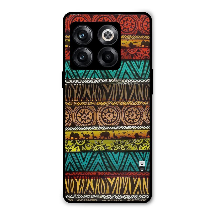 African Design Pattern Metal Back Case for OnePlus 10T