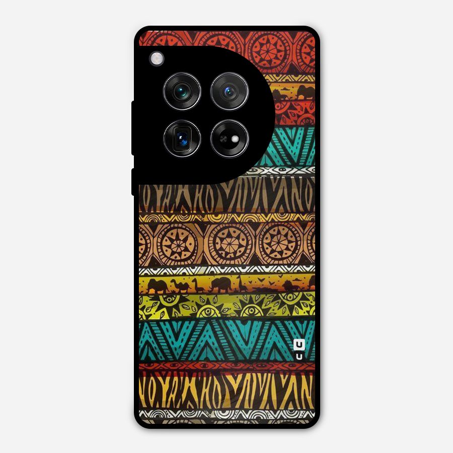 African Design Pattern Metal Back Case for OnePlus 12