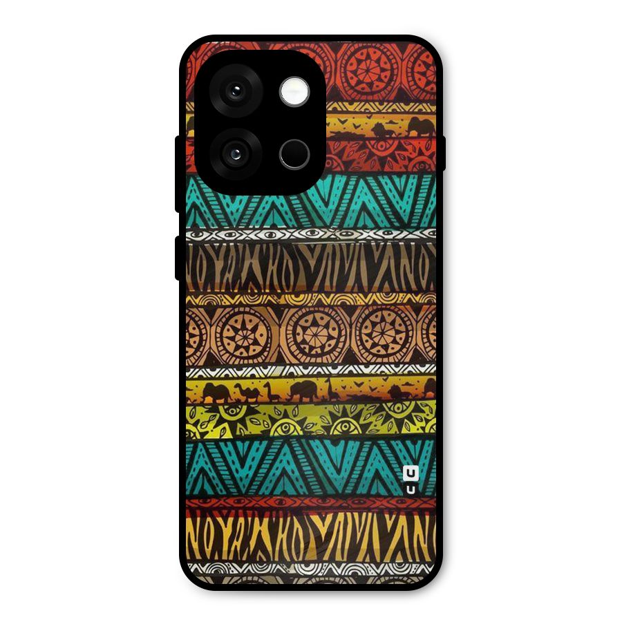 African Design Pattern Metal Back Case for OnePlus 13s