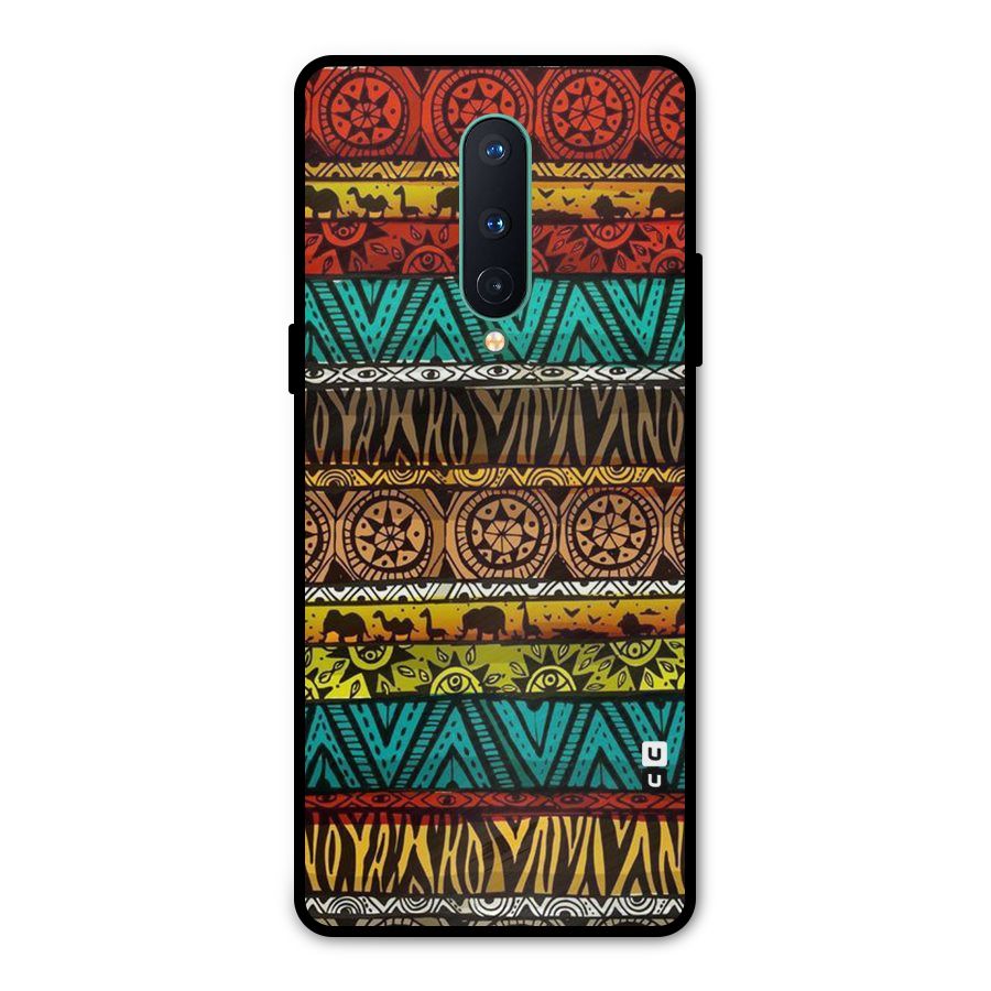 African Design Pattern Metal Back Case for OnePlus 8