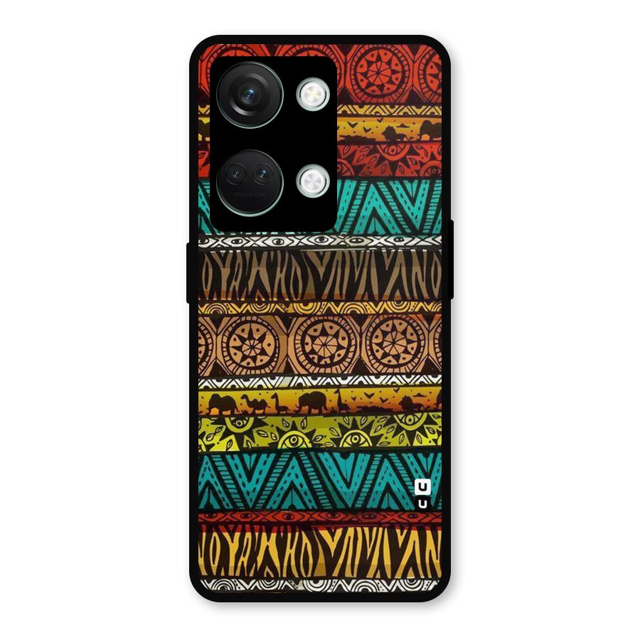 African Design Pattern Metal Back Case for OnePlus Nord 3