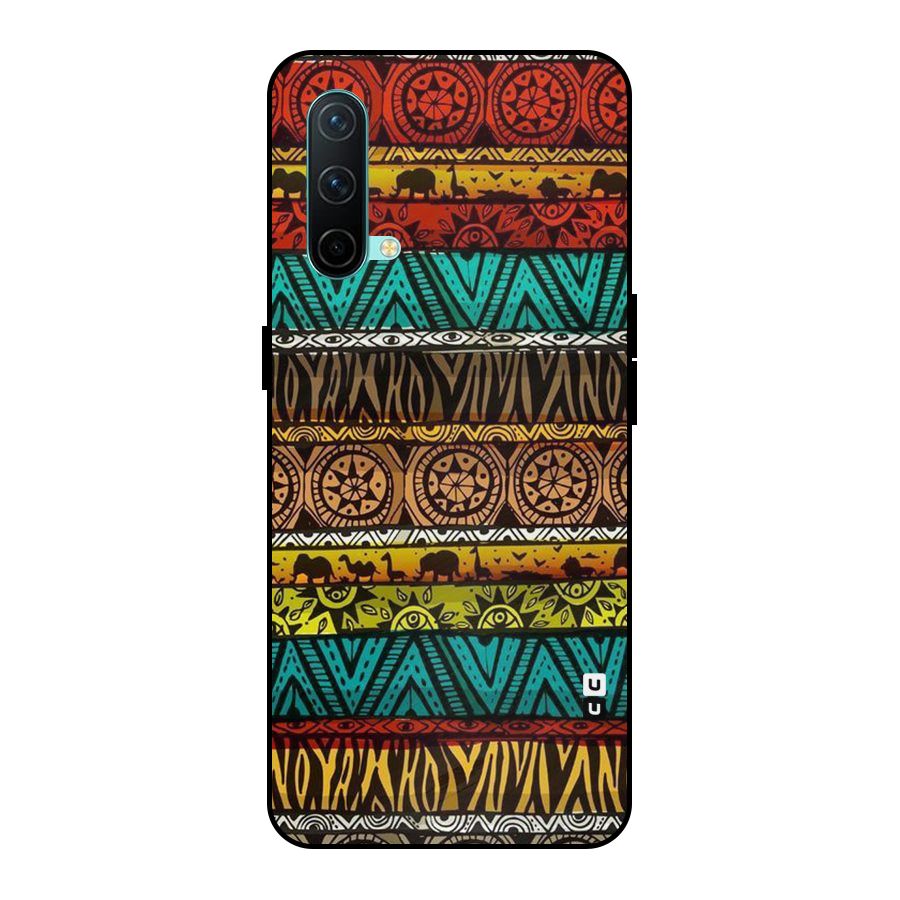 African Design Pattern Metal Back Case for OnePlus Nord CE 5G