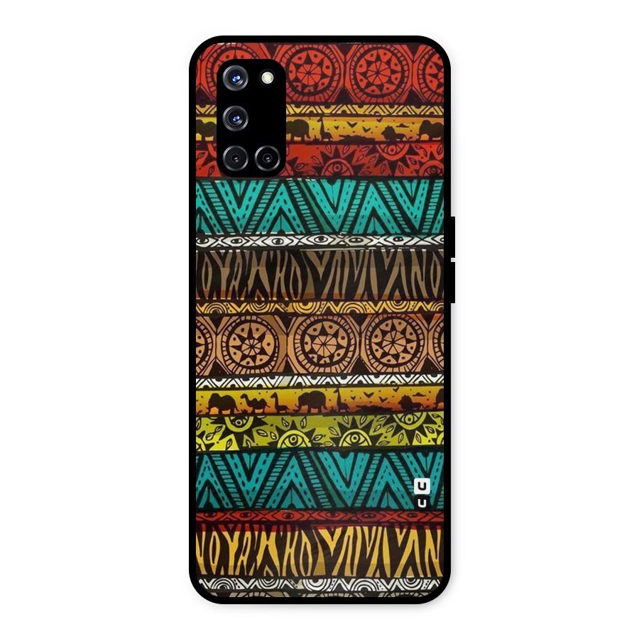 African Design Pattern Metal Back Case for Oppo A52