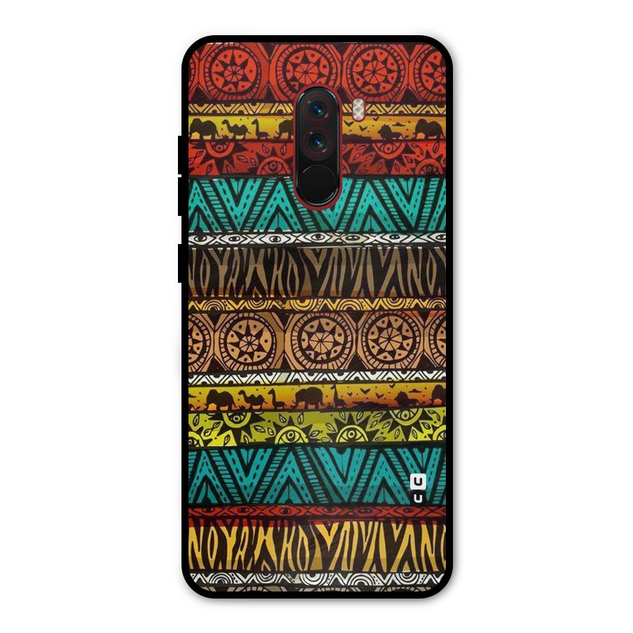 African Design Pattern Metal Back Case for Poco F1