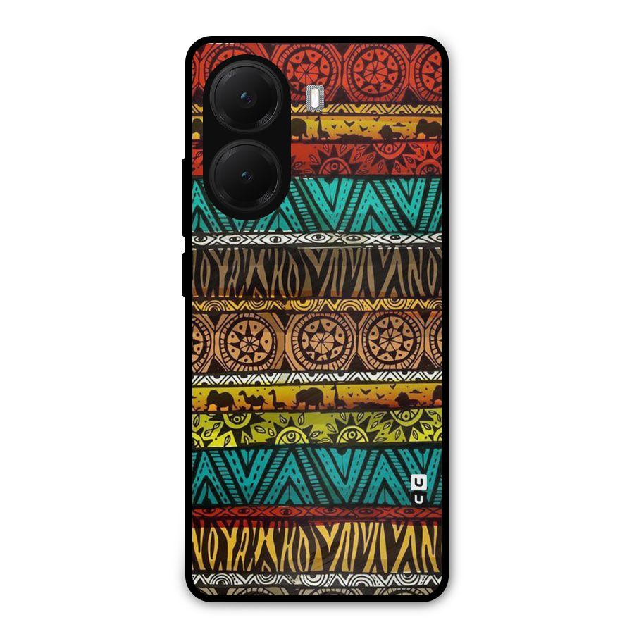 African Design Pattern Metal Back Case for Poco X7 Pro