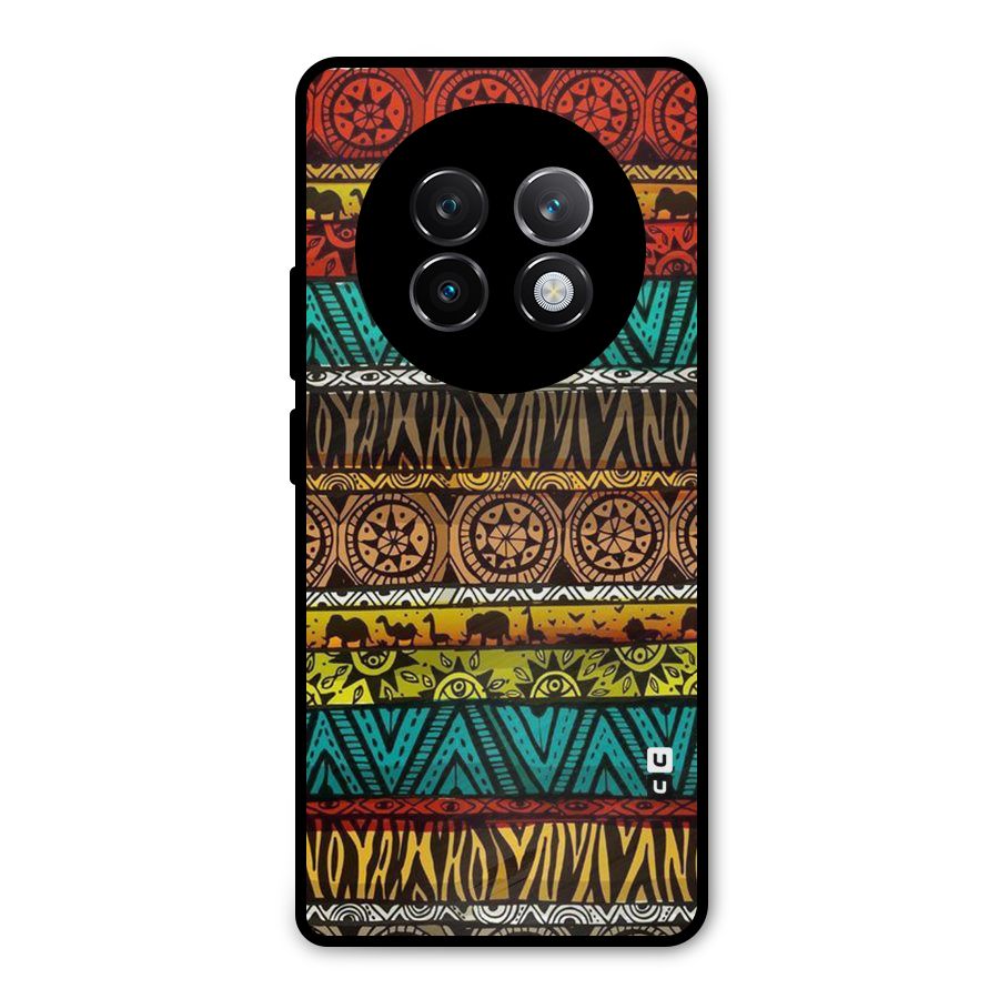 African Design Pattern Metal Back Case for Realme 13 Plus