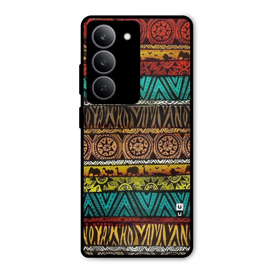 African Design Pattern Metal Back Case for Realme 14x