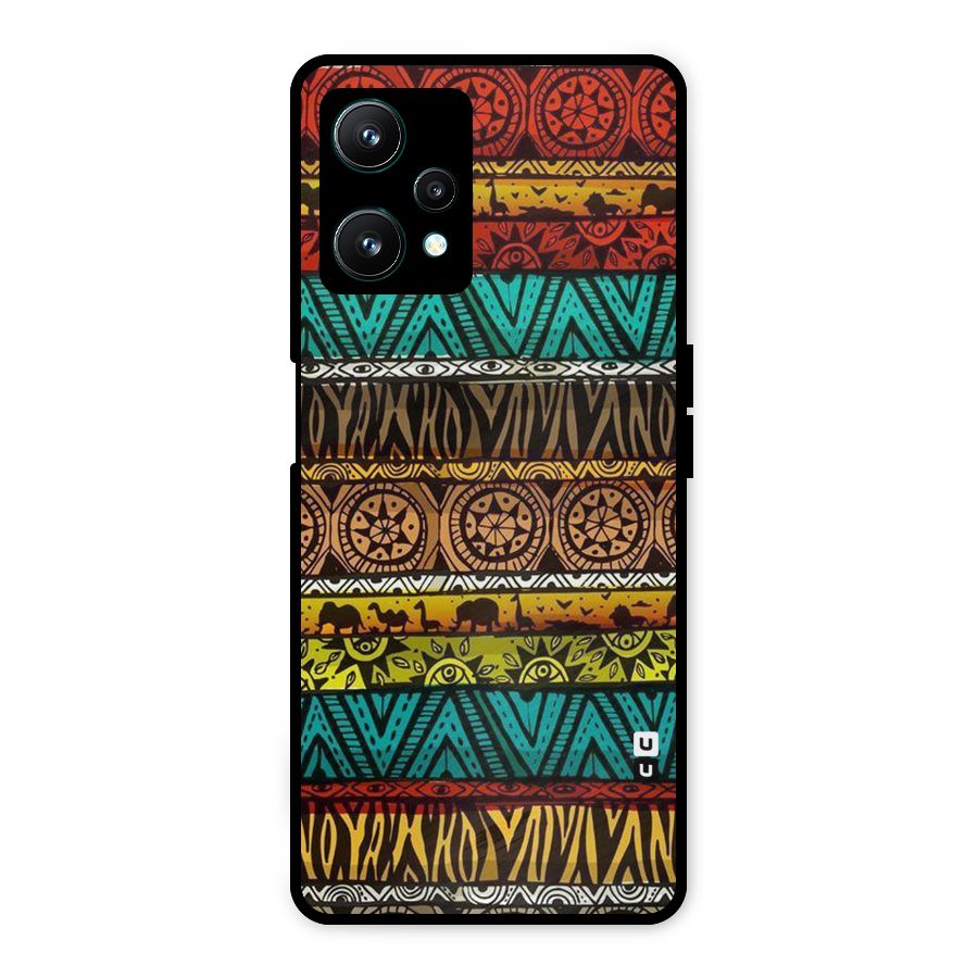 African Design Pattern Metal Back Case for Realme 9 Pro 5G