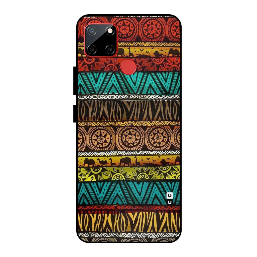African Design Pattern Metal Back Case for Realme C12