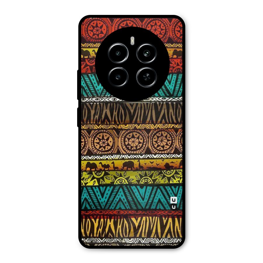 African Design Pattern Metal Back Case for Realme P1