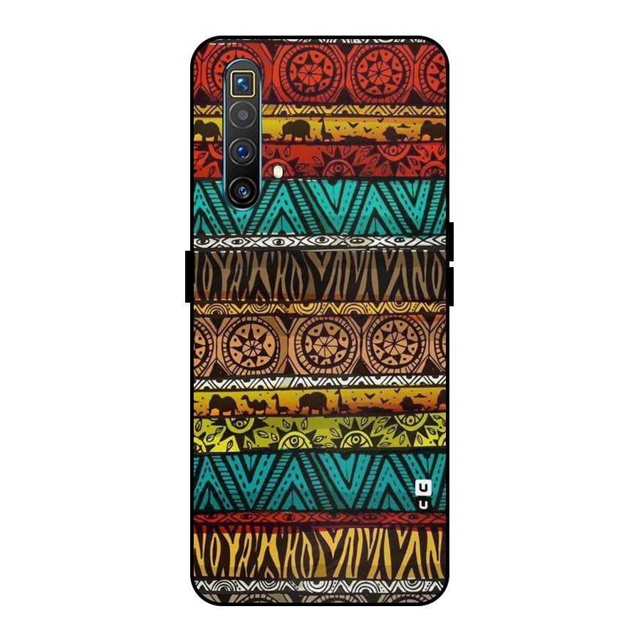 African Design Pattern Metal Back Case for Realme X3 SuperZoom