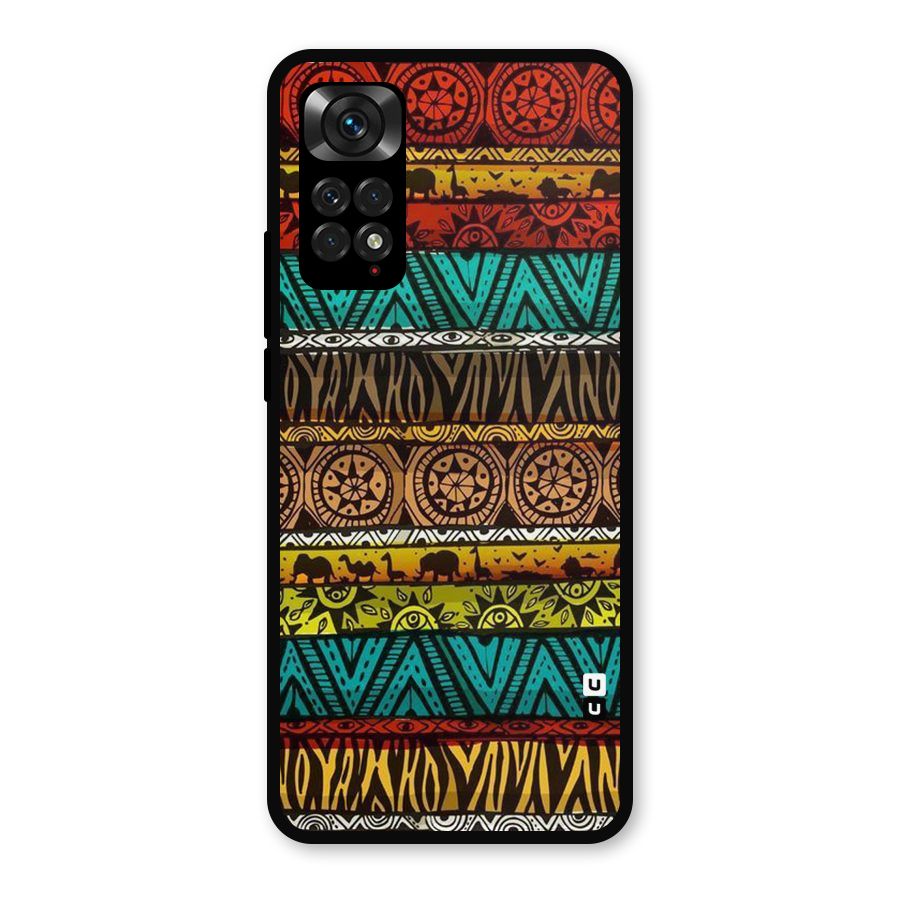 African Design Pattern Metal Back Case for Redmi Note 11s