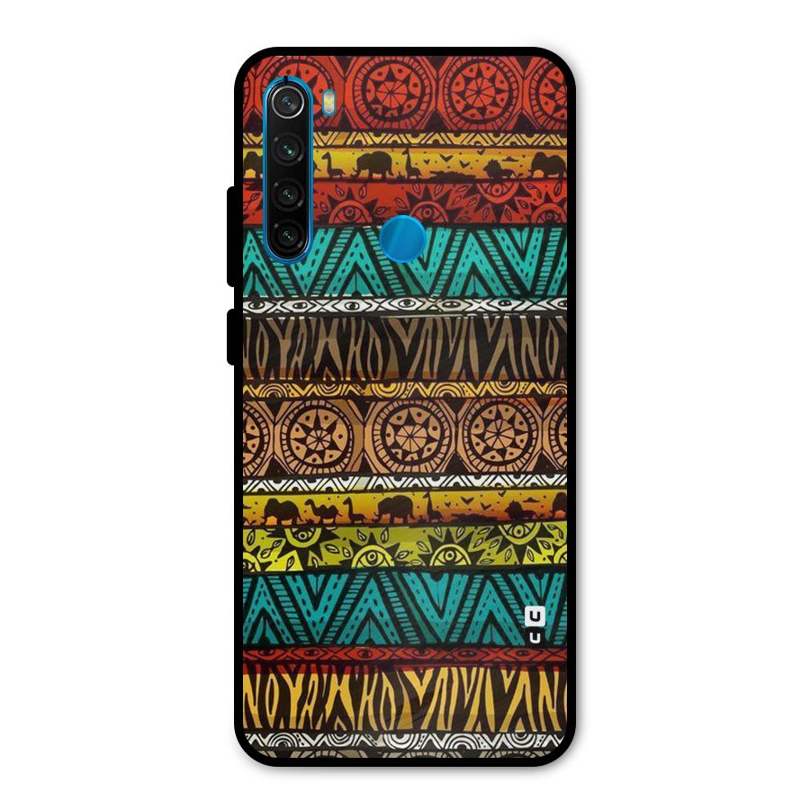 African Design Pattern Metal Back Case for Redmi Note 8