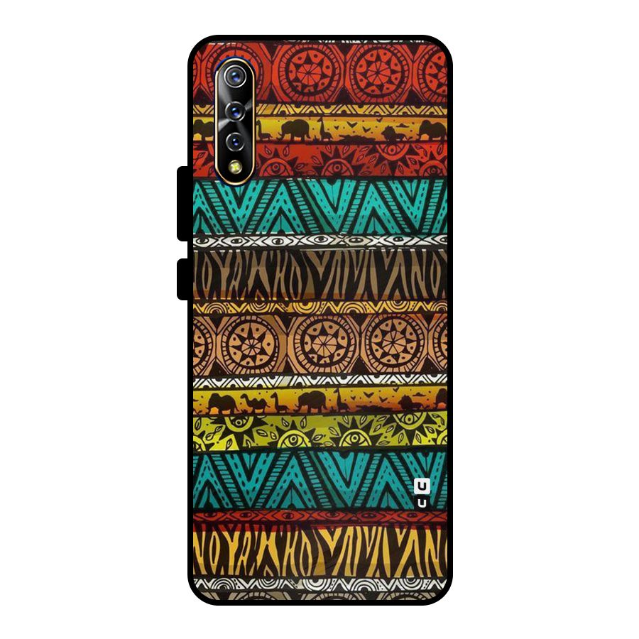African Design Pattern Metal Back Case for Vivo S1