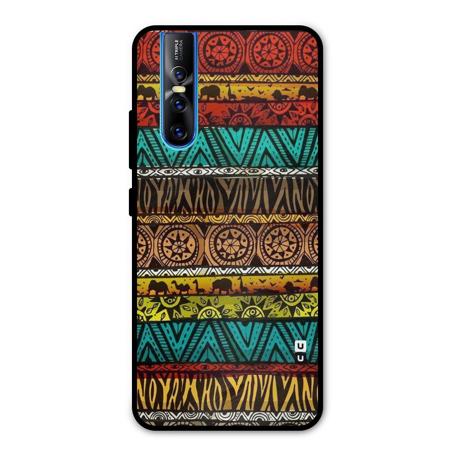African Design Pattern Metal Back Case for Vivo V15 Pro
