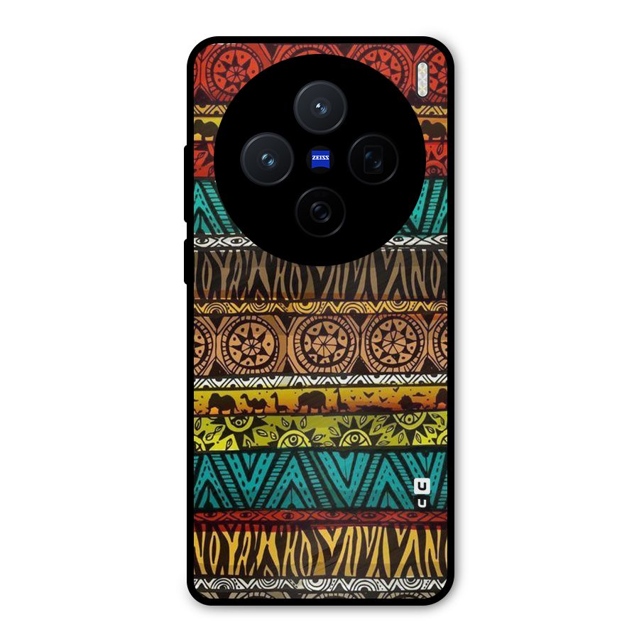 African Design Pattern Metal Back Case for Vivo X200