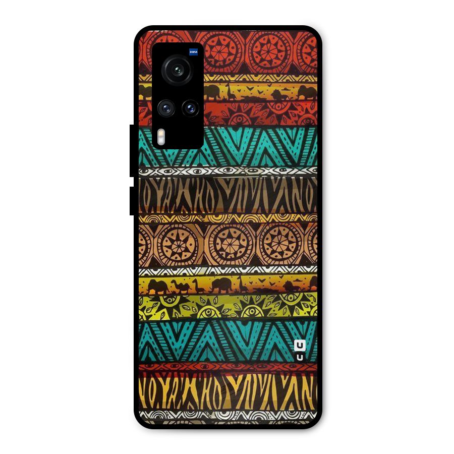 African Design Pattern Metal Back Case for Vivo X60
