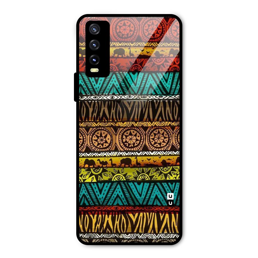 African Design Pattern Metal Back Case for Vivo Y20i