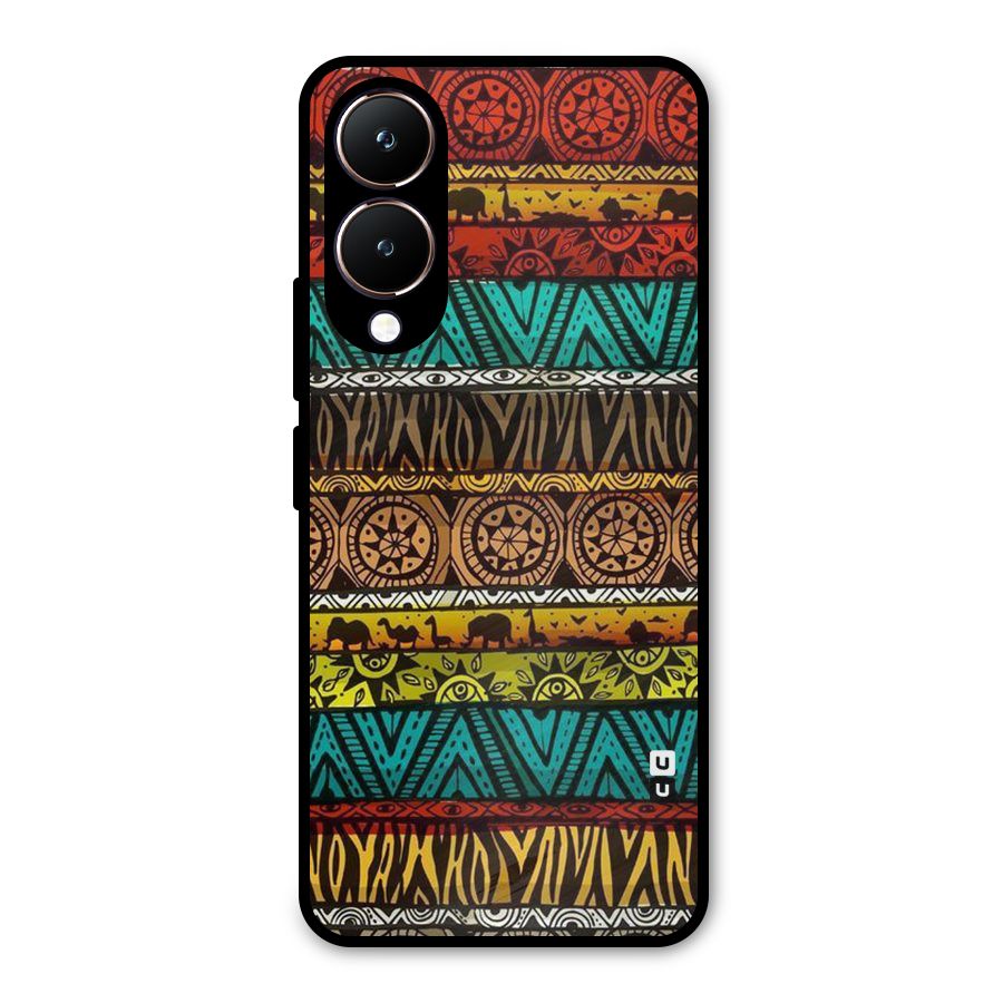African Design Pattern Metal Back Case for Vivo Y28