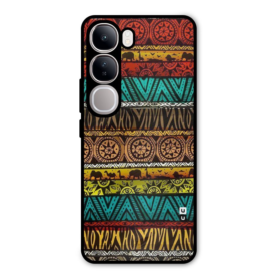 African Design Pattern Metal Back Case for Vivo Y300