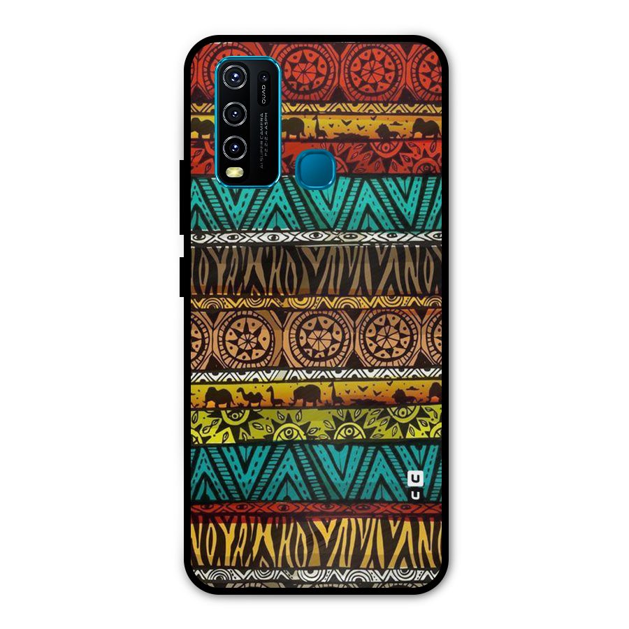African Design Pattern Metal Back Case for Vivo Y50