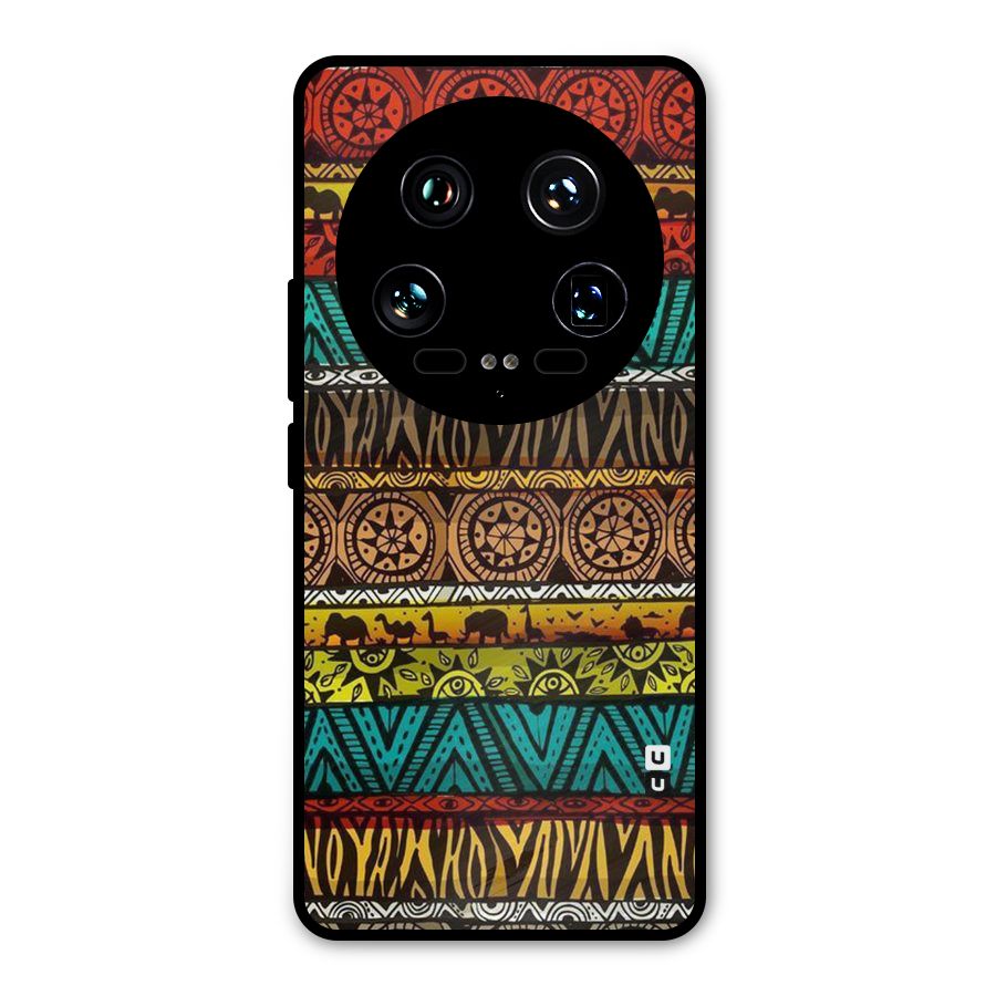 African Design Pattern Metal Back Case for Xiaomi 14 Ultra