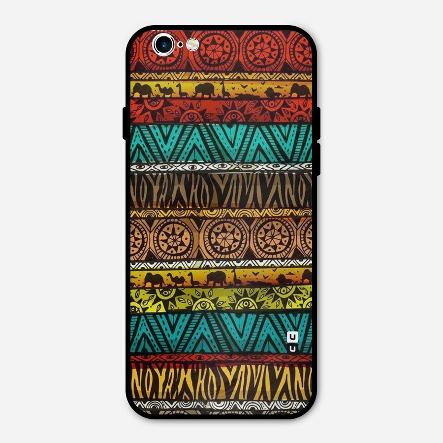 African Design Pattern Metal Back Case for iPhone 6 6s