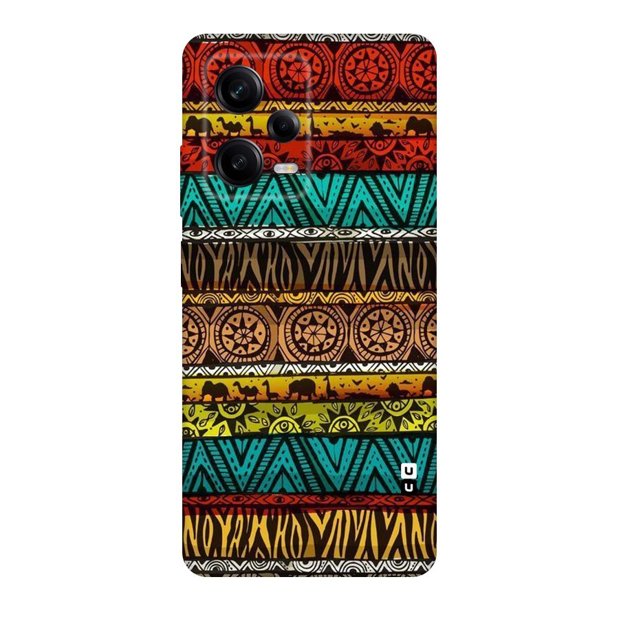 African Design Pattern Original Polycarbonate Back Case for Redmi Note 12 Pro