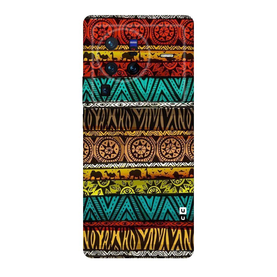 African Design Pattern Original Polycarbonate Back Case for Vivo X80