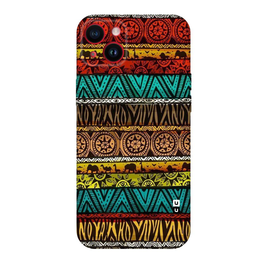 African Design Pattern Original Polycarbonate Back Case for iPhone 14 Plus