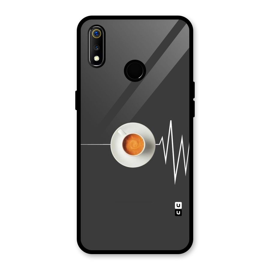 After Coffee Glass Back Case for Realme 3i
