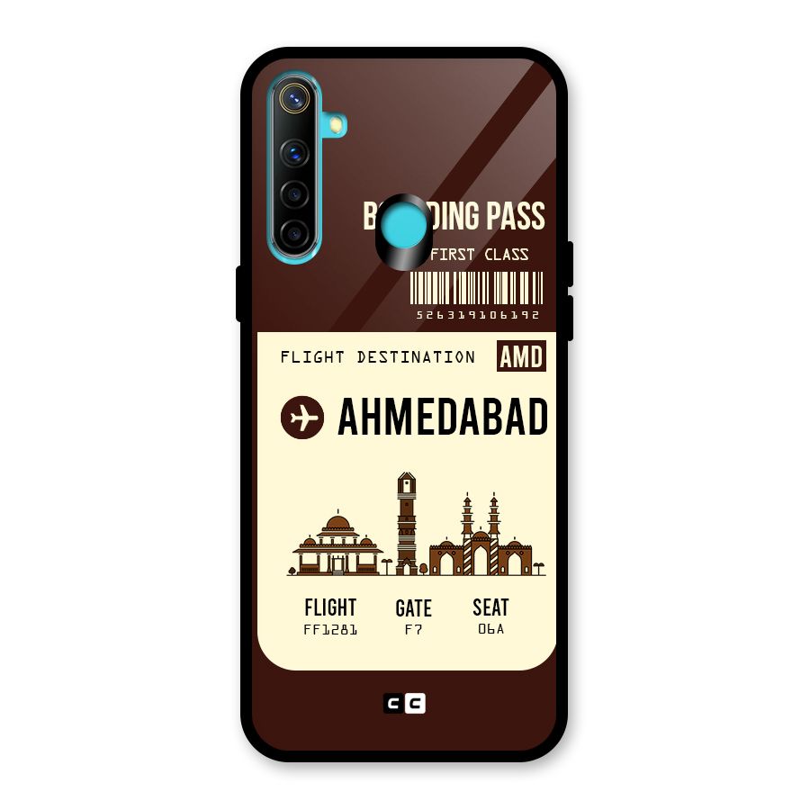 Ahmedabad Boarding Pass Glass Back Case for Realme Narzo 10