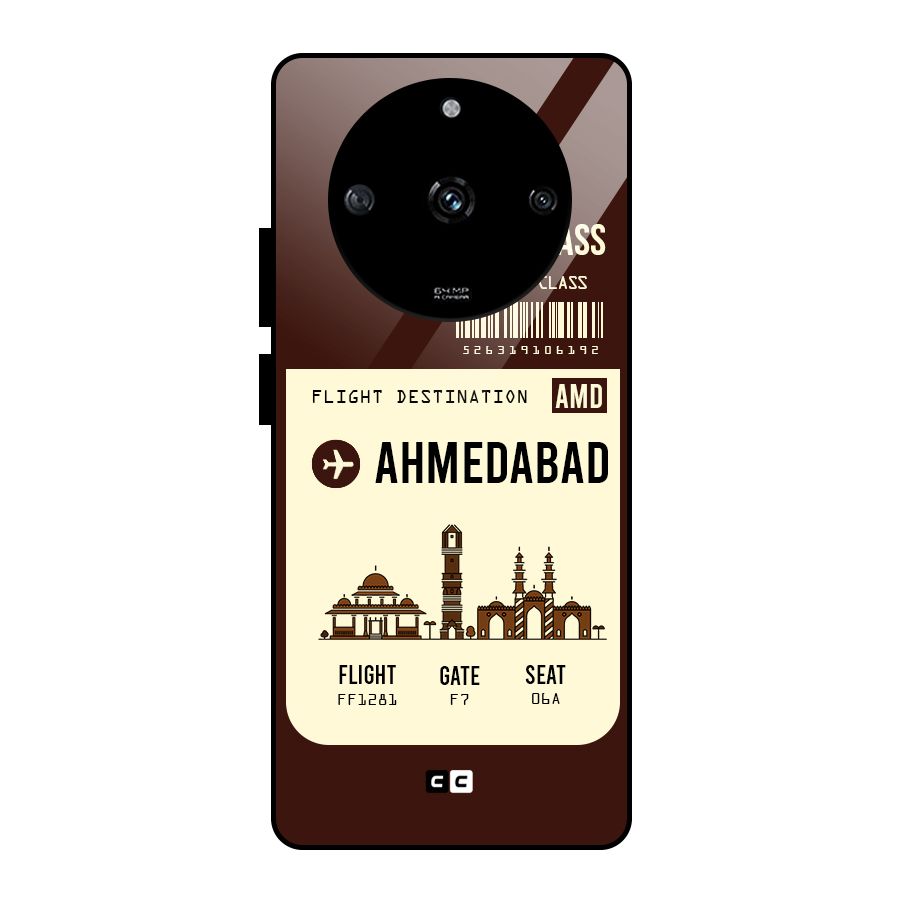 Ahmedabad Boarding Pass Glass Back Case for Realme Narzo 60 5G